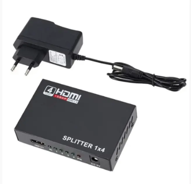 HDMI розгалужувач на 4 порти HDMI SPLITTER 1 in 4 / Чорний - Зображення 6