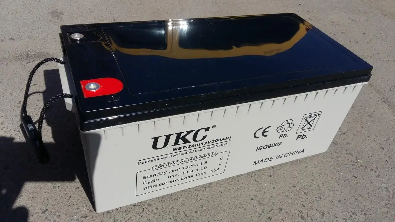 Акумулятор гелевий BATTERY 12V 200A UKC - Зображення 2