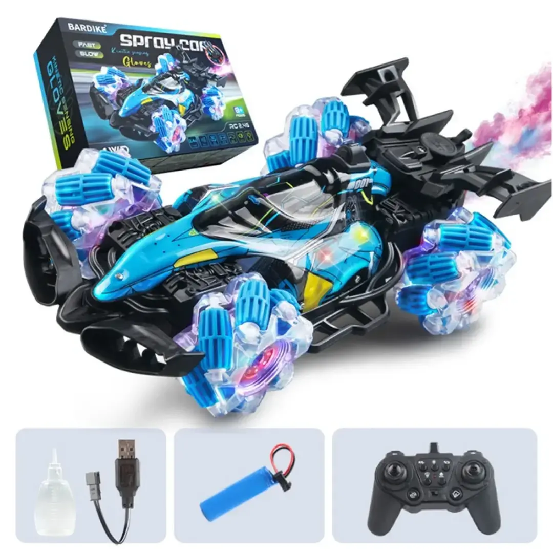 Гоночна машинка на пульті керування з ефектом пари підсвічуванням та звуковими ефектами - Зображення 3