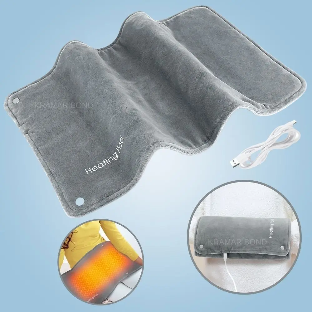 Грелка електрична Heating Pad Type-C USB 5V/2А для полегшення судом та болів у спині та шиї - Зображення 2