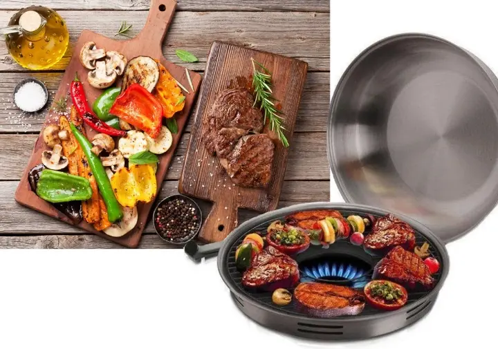 Гриль-газ Benson BN-801 сковорода 33 см з емальованим покриттям - Зображення 3