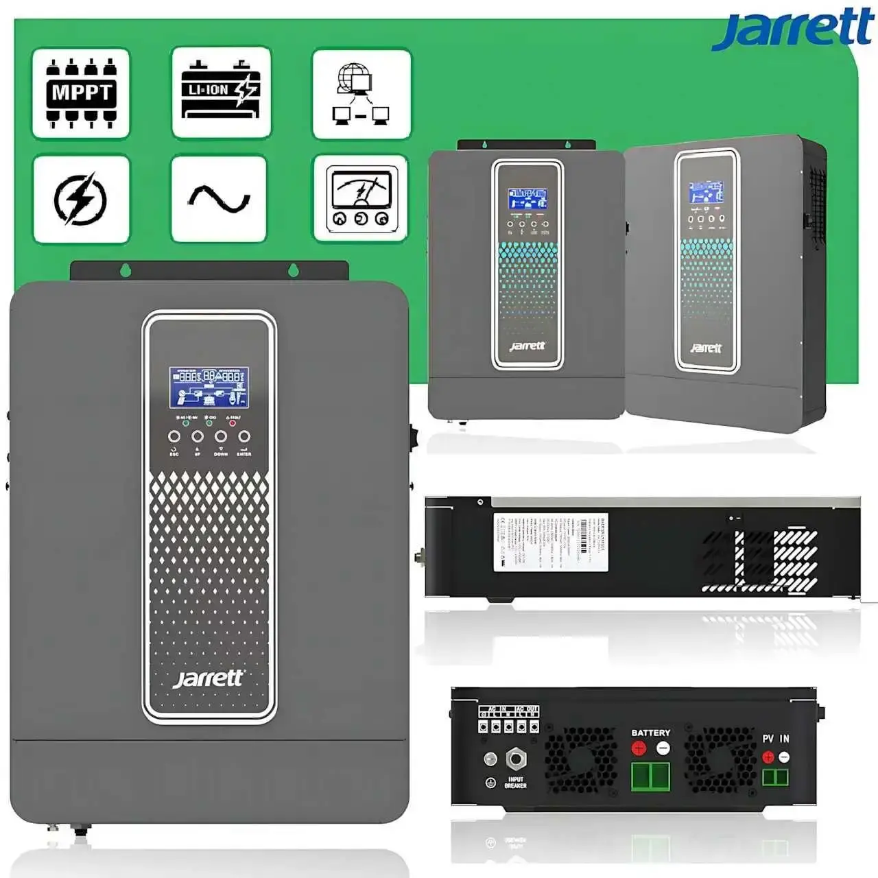 Гібридний інвертор Jarrett JARP-3.2KVA ЧИСТИЙ, 3000 W, 24 V, 1 фаза - Зображення 3