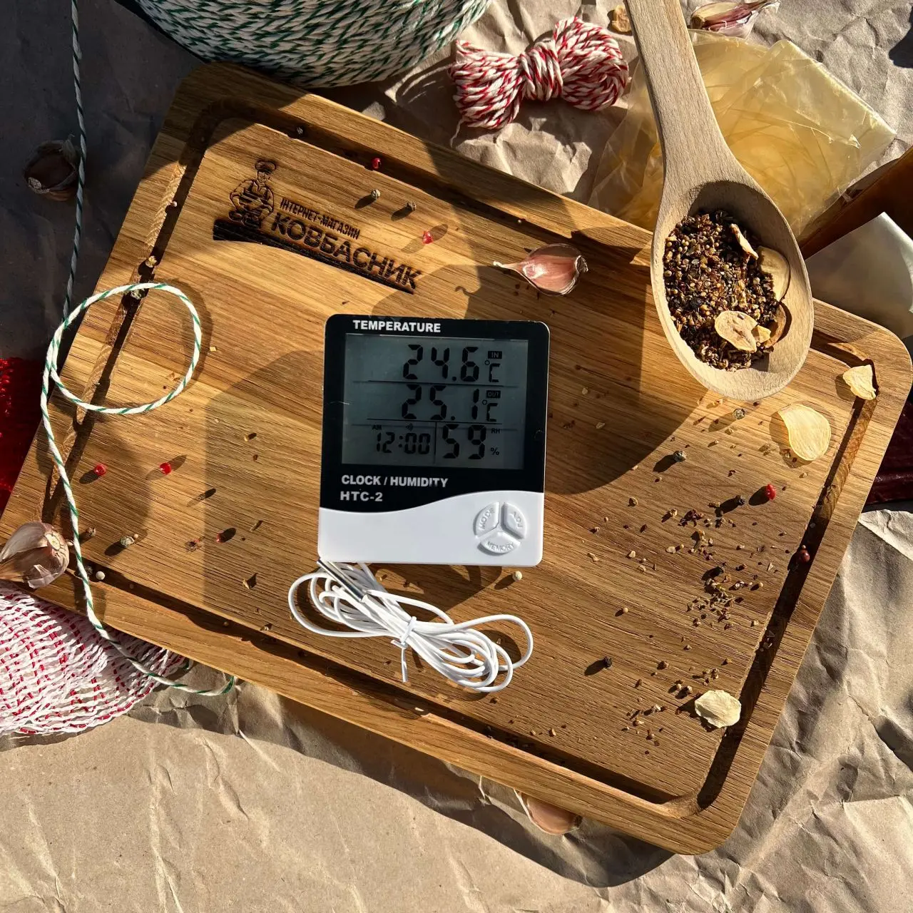 Гігрометр, вимірювач вологості та температури HTC-2 з додатковим датчиком - Зображення 6