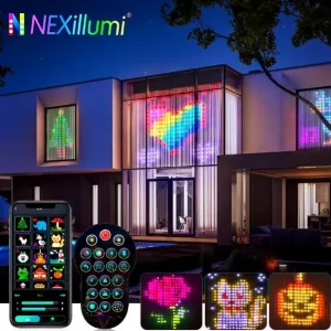 Гірлянда Штора від мережі 3х3 м 400LED RGB + пульт дистанційного керування, SF-1 / Розумна гірлянда з додатком на телефон