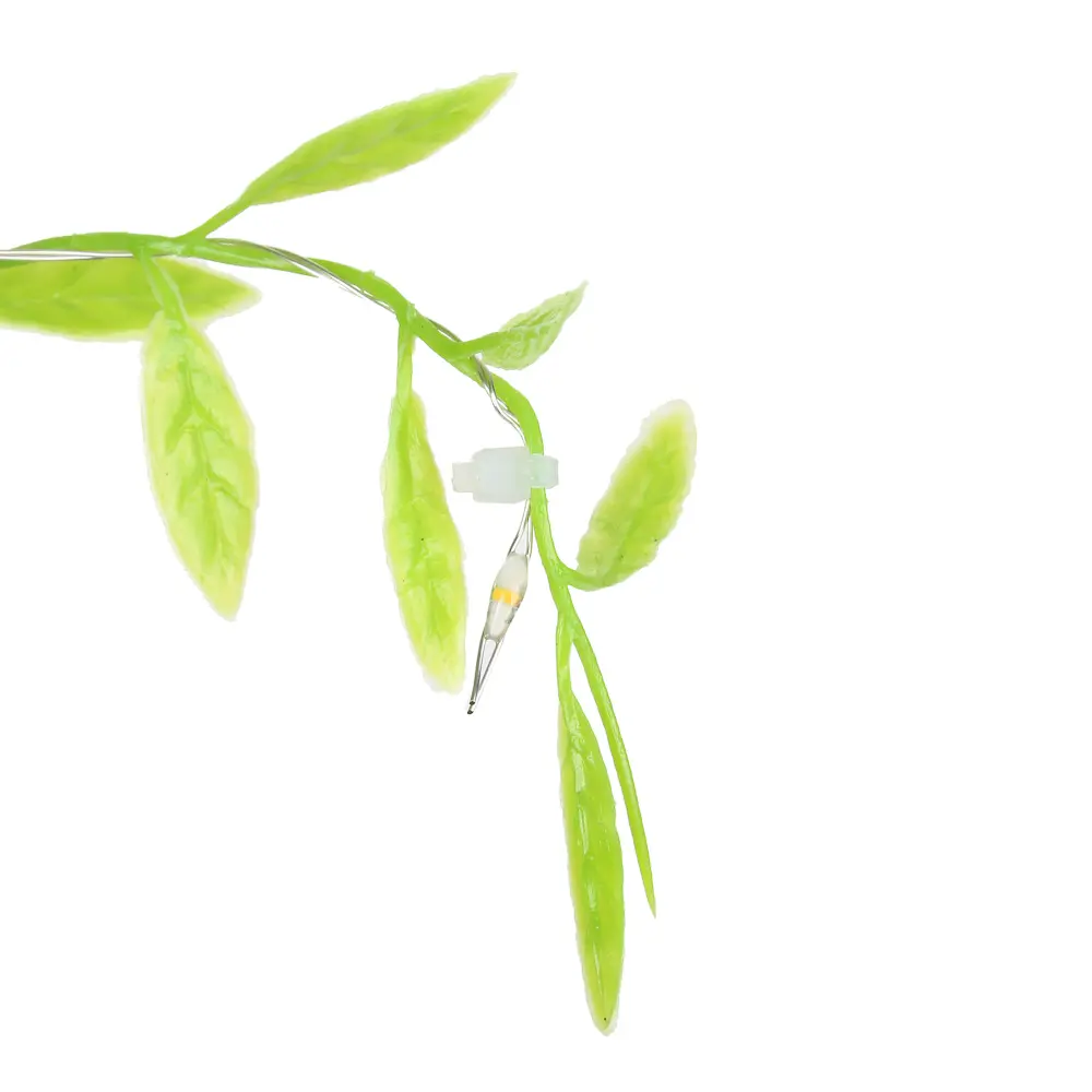 Гірлянда-штора з листочками Curtain Copper SF-55 внутрішня, з прозорим дротом, 10м - Зображення 6