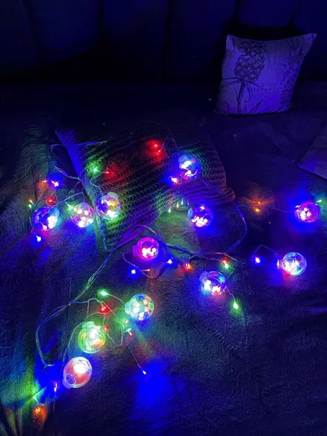 Гірлянда світлодіодна бахрома чарівні кулі, мультиколор, 2.5м, 12 куль - Зображення 4
