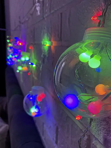 Гірлянда світлодіодна бахрома чарівні кулі, мультиколор, 2.5м, 12 куль - Зображення 3