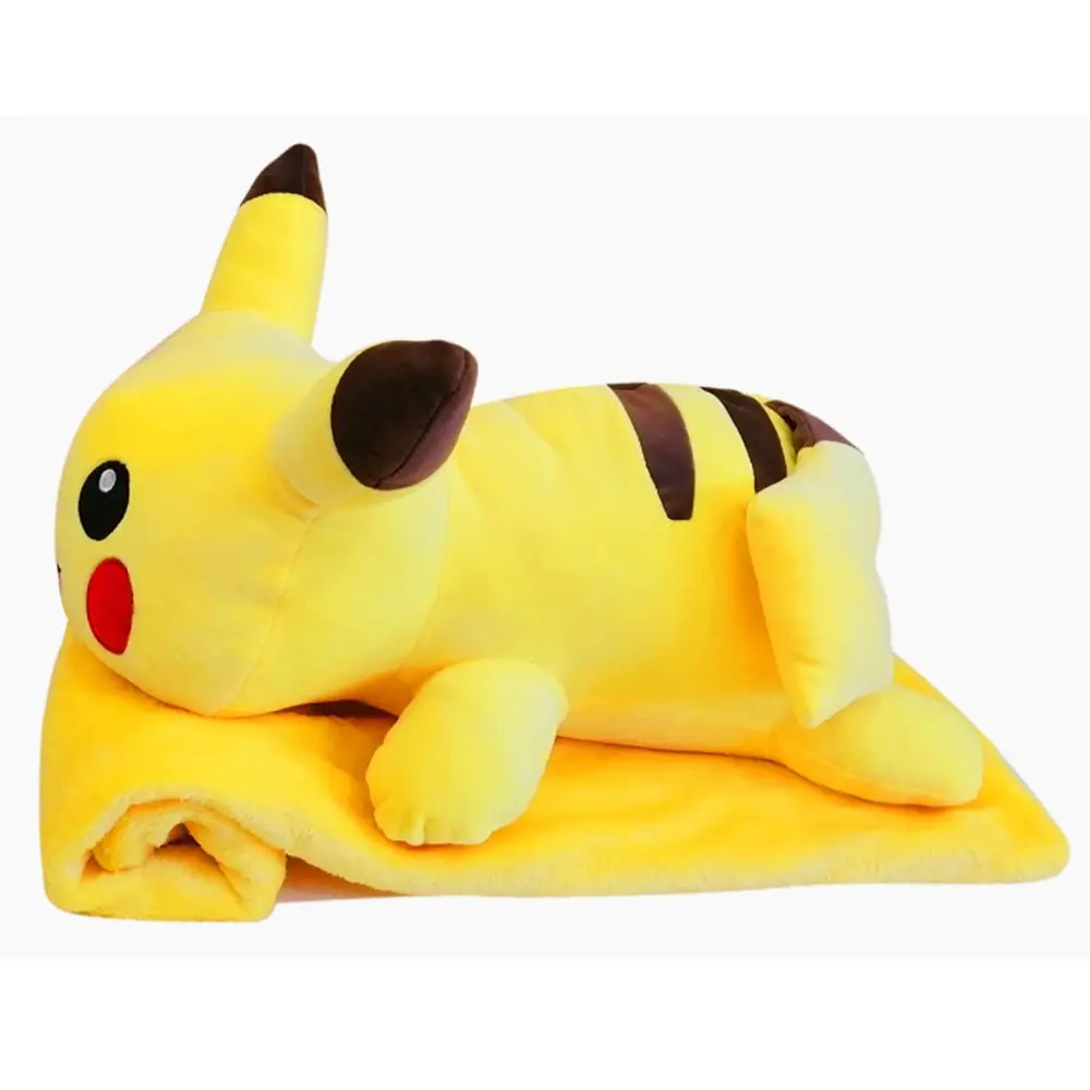 М'яка іграшка-подушка Покемон Пікачу з пледом 50 см - Зображення 2