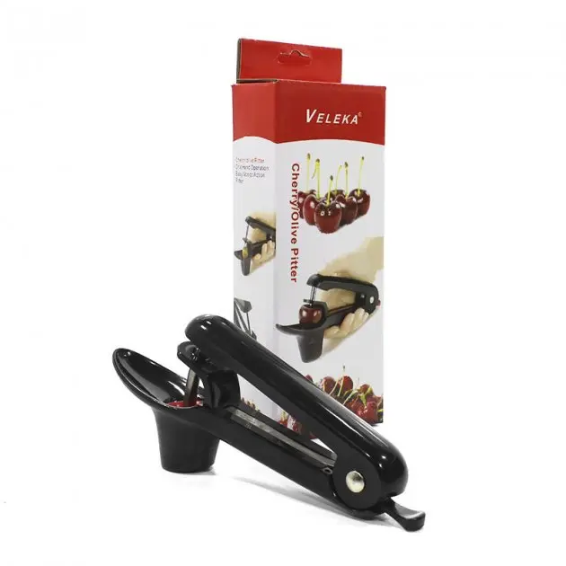 Інструмент для видалення кісточок пластикова ручна Veleka, видавлювач кісточок з вишні, вишнечистка - Зображення 5
