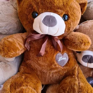 Якісна плюшева іграшка Бурий ведмідь Коричневий, Ведмідь з ковдрою