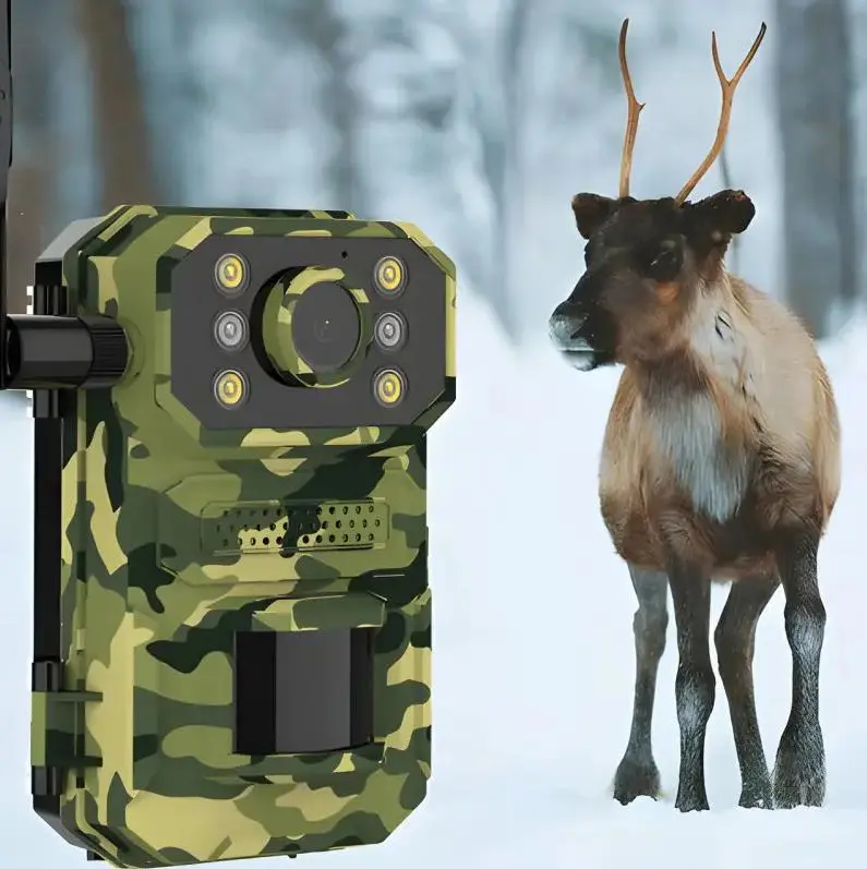 Камера для полювання на сонячній батареї A8S 4G, нічна зйомка, датчик руху, камуфляж - Зображення 2