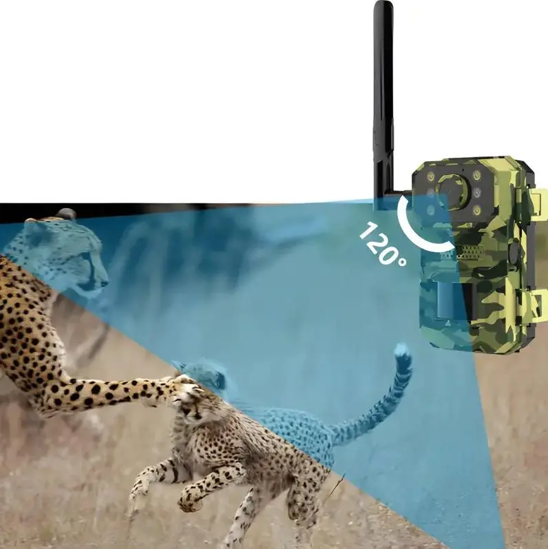 Камера для полювання на сонячній батареї A8S 4G, нічна зйомка, датчик руху, камуфляж - Зображення 10