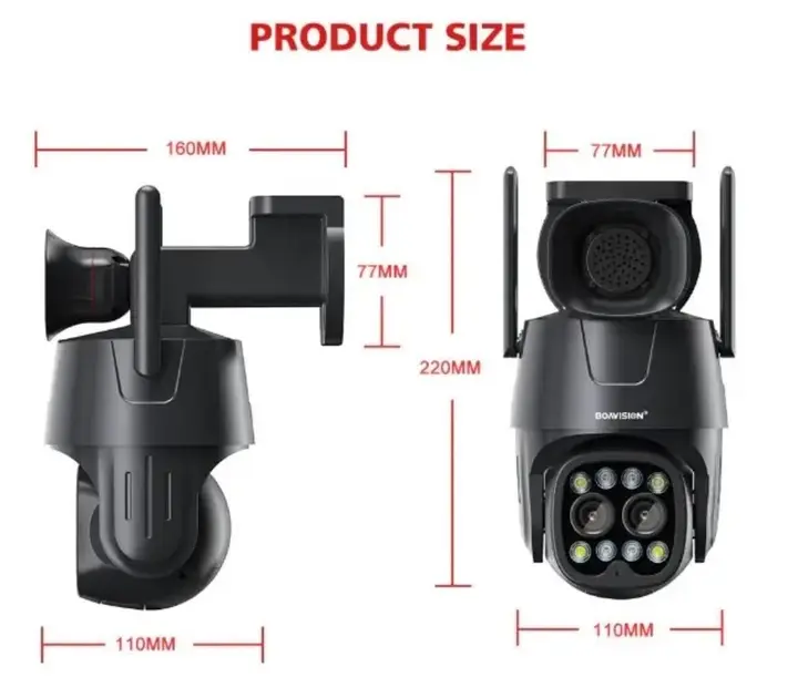 Камера відеоспостереження BOAVISION D4W4MP вулична поворотна - Зображення 2