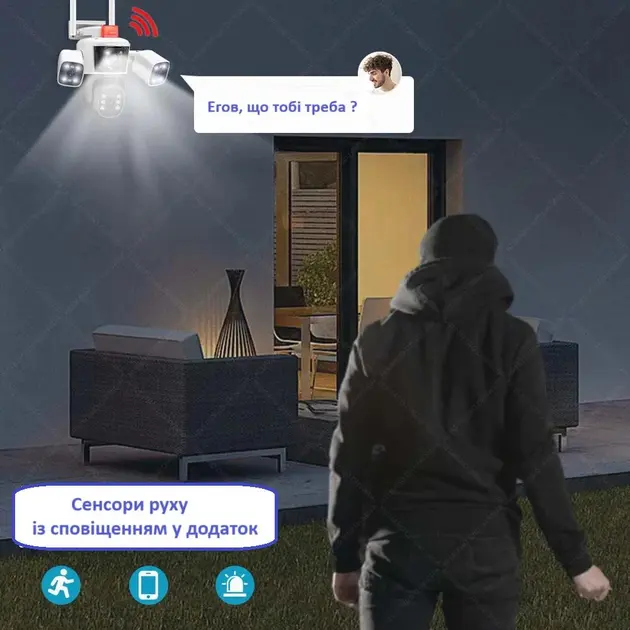 Камера відеоспостереження PTZ вулична WiFi 3L-V88-WIFI V380PRO - Зображення 4