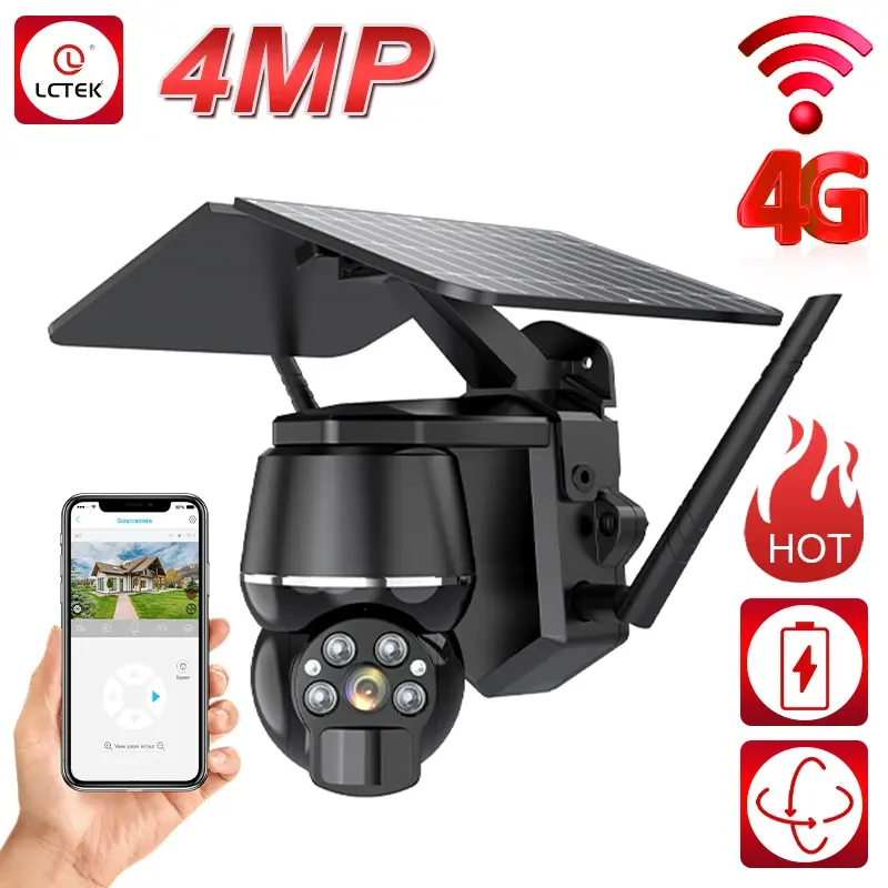 Камера відеоспостереження PTZ вулична WiFi Q7 (UBOX) із сонячною панеллю - Зображення 2