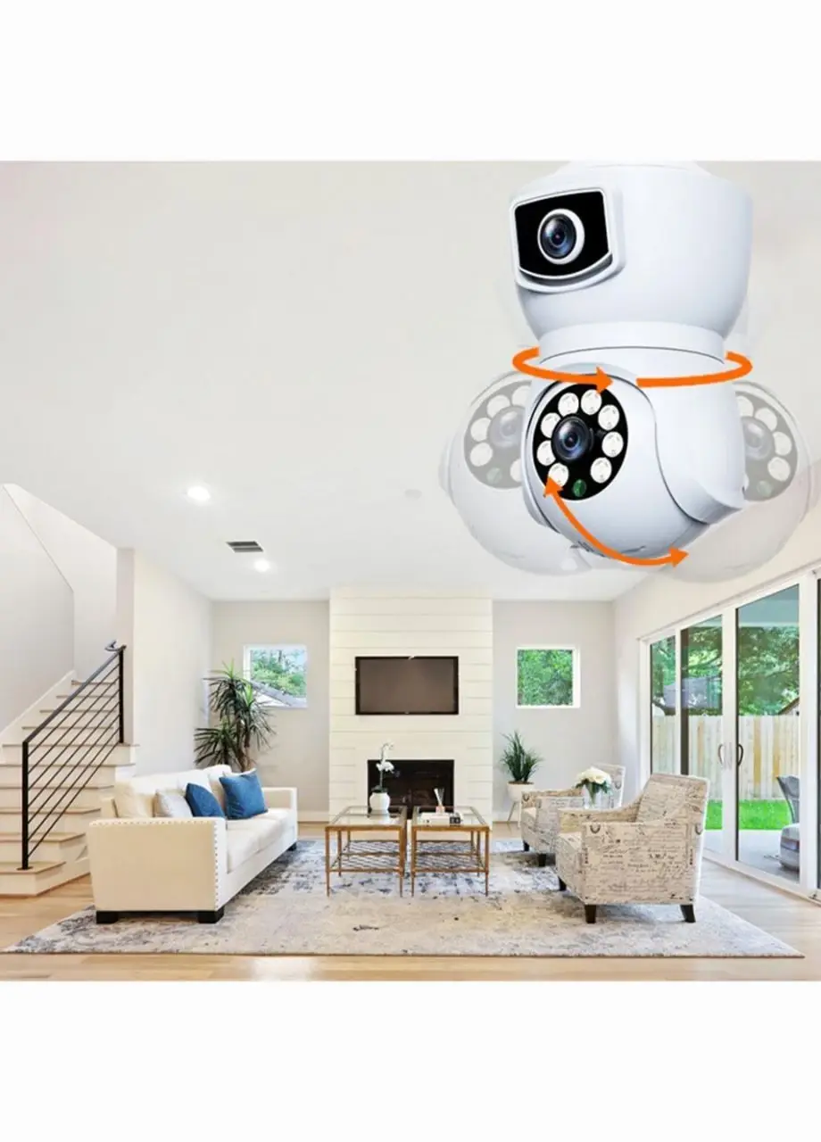 Камера відеоспостереження в патрон PTZ-Lamp (2 камери) V380 - Зображення 2