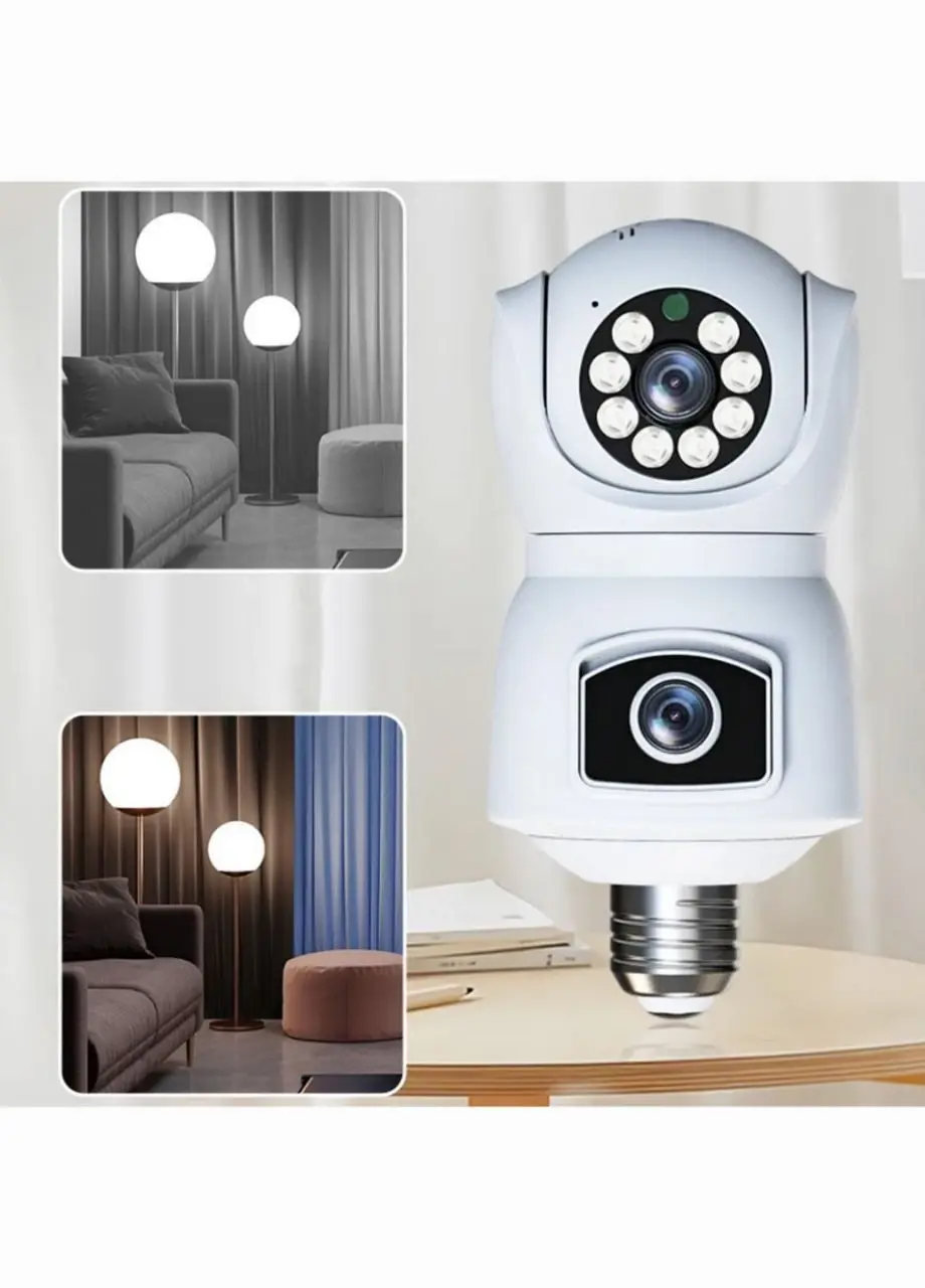 Камера відеоспостереження в патрон PTZ-Lamp (2 камери) V380 - Зображення 3