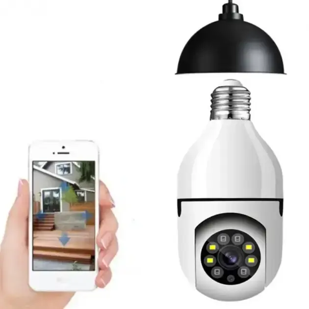 Камера відеоспостереження в патрон IPC-V380-E27 дистанційний доступ, нічна зйомка, визначення руху, мікрофон - Зображення 4