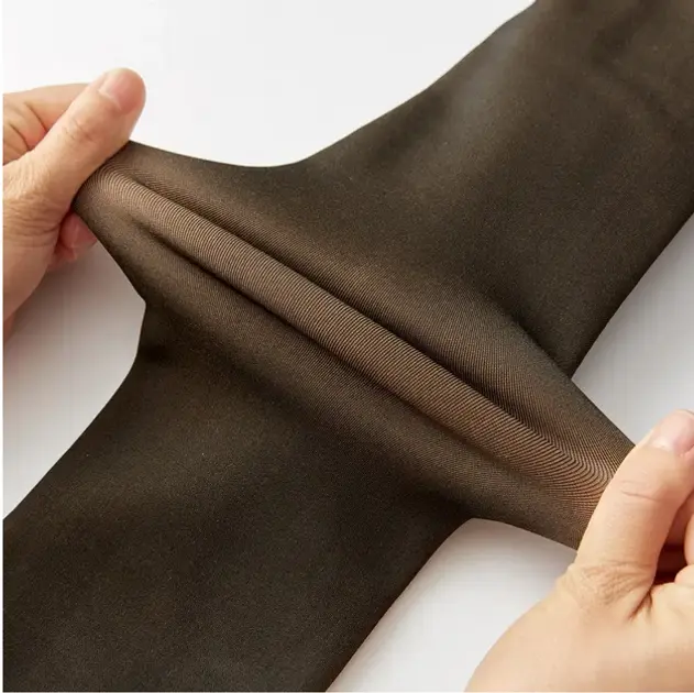 Капронові зимові колготки 100 den, термо колготи на флісі-хутрі з начосом утеплені з ефектом голих ніжок - Зображення 4