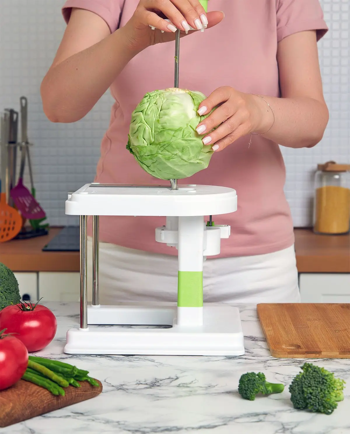 Капусторізка (шатківниця) механічна + 3 запасні леза в комплекті - Зображення 2