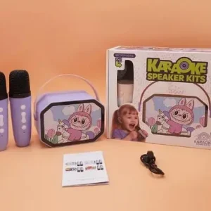 Караоке, міні колонка з двома мікрофонами Лабуба