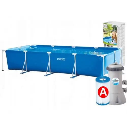 Каркасний сімейний прямокутний басейн Intex "Mini Frame Pool" 28274 7127л