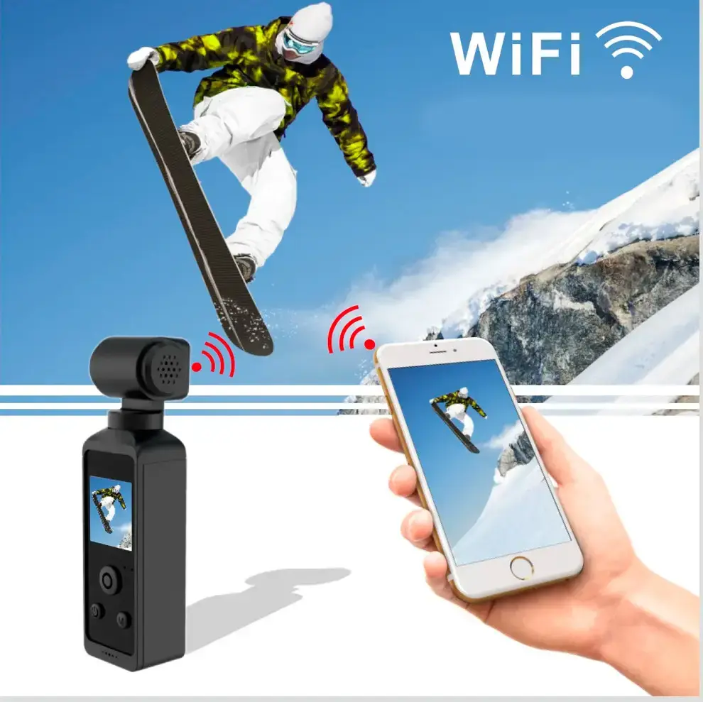 Кишенькова Екшн Камера 4K Ultra HD Wifi Міні Спортивна з поворотом на 270 ° - Зображення 2