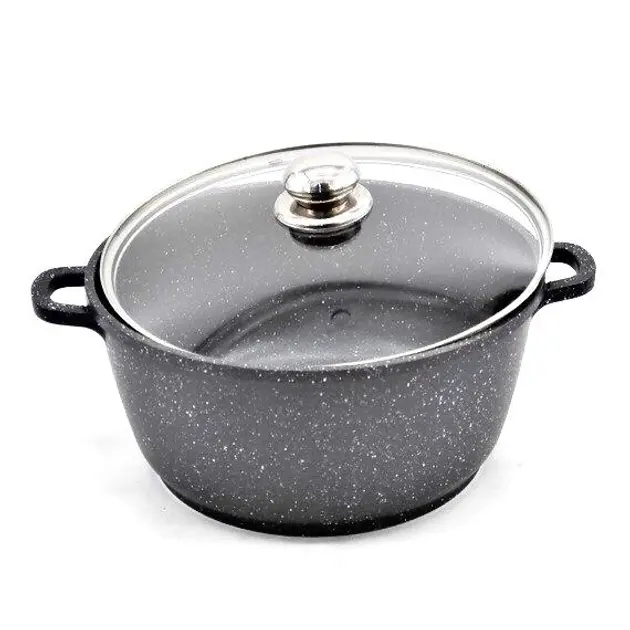 Каструля казан з кришкою Benson BN-297 з литого алюмінію та мармуровим антипригарним покриттям об'ємом 1.5 л. - Зображення 2
