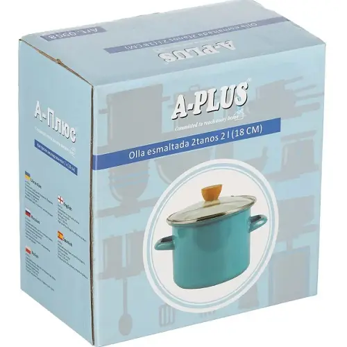 Каструля емальована A-PLUS 0960 (3.7 л) - Зображення 4