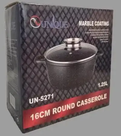 Котел UNIQUE UN-5271 (16см мармур/чорний) - Зображення 3