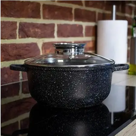 Котел UNIQUE UN-5277 28см мармур/чорний - Зображення 2