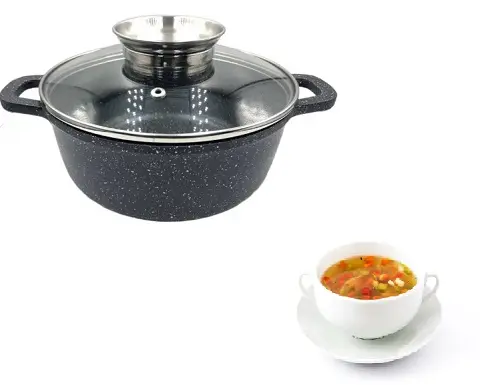 Котел UNIQUE UN-5277 28см мармур/чорний - Зображення 3