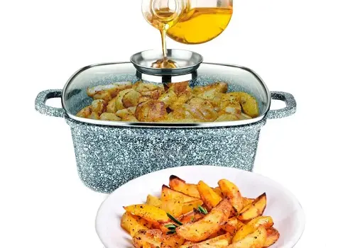 Котел жаровня з кришкою UNIQUE UN-5207 - Зображення 4