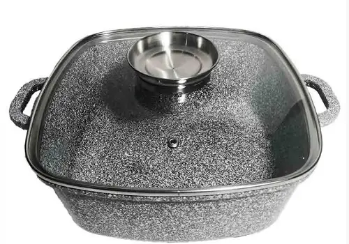 Котел жаровня з кришкою UNIQUE UN-5207 - Зображення 3