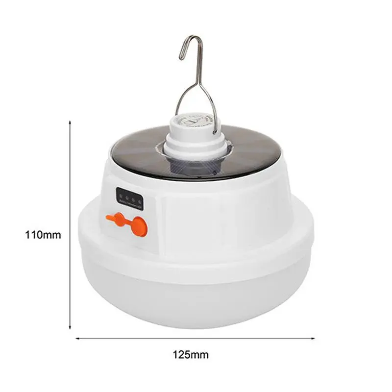 Кемпінговий ліхтар лампа USB GTM LED 2026 Світильник на акумуляторі із сонячною панеллю - Зображення 2