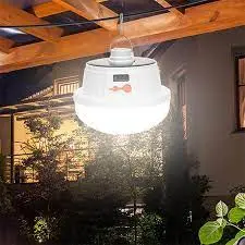 Кемпінговий ліхтар лампа USB GTM LED 2026 Світильник на акумуляторі із сонячною панеллю - Зображення 7