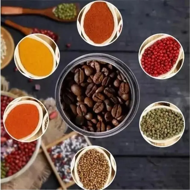 Кавомолка електрична RAF R-7113 ножова 4 леза 300Вт подрібнювач з нержавіючої сталі - Зображення 3