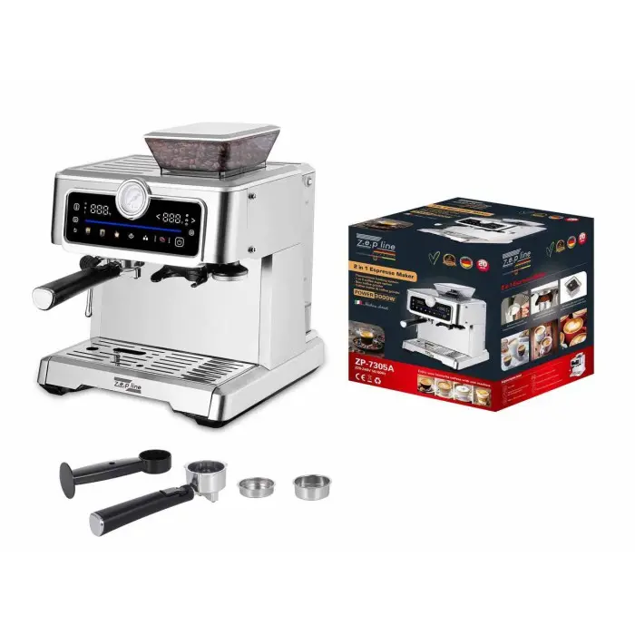 Кавоварка Еспресо з кавомолкою 2в1 Zepline ZP-7305A 3000W - Зображення 8