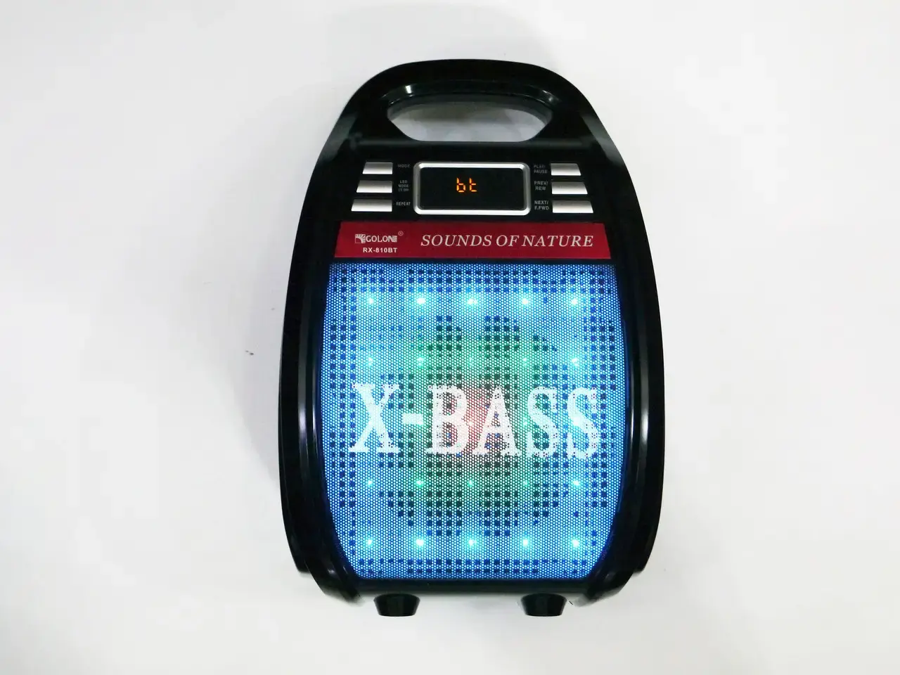 Колонка Golon RX 810 з мікрофоном - портативна Bluetooth колонка з радіо та світломузикою - Зображення 8