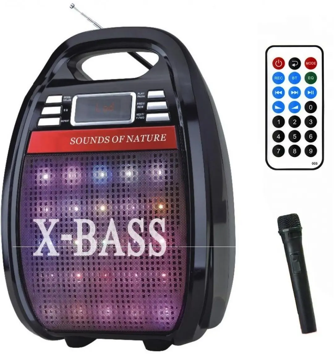 Колонка Golon RX 810 з мікрофоном - портативна Bluetooth колонка з радіо та світломузикою - Зображення 7