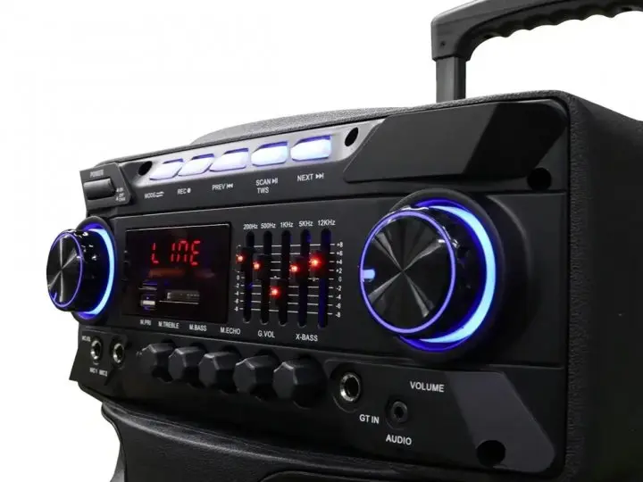 Колонка з акумулятором ZXX-9292 / 2x10"/ 2x125W/ 2 радіомікрофони / TMG ORIGINAL - Зображення 4