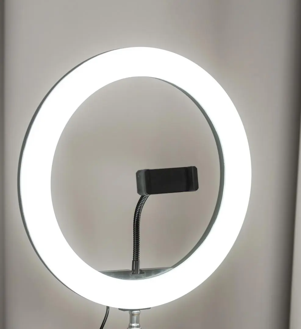 Кільцева лампа RING FILL LIGHT 26 С на штативі з утримувачем телефону - Зображення 2