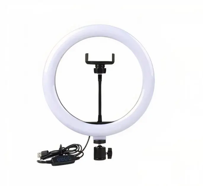 Кільцева LED лампа 30 см з тримачем для телефону / Студійне світло - Зображення 9
