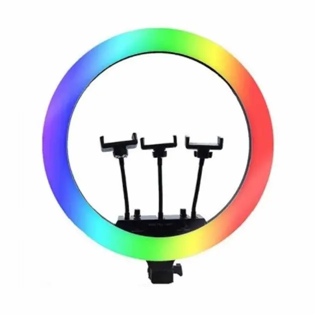 Кільцева LED лампа RGB MJ18 45см 3 кріплення - Зображення 3