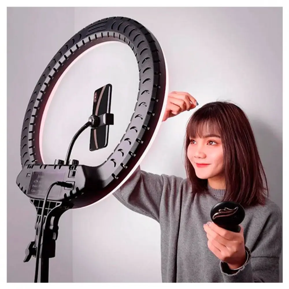 Кільцева LED лампа RL-14 36см 220V 1 крепл.тел. + пульт + чохол - Зображення 6