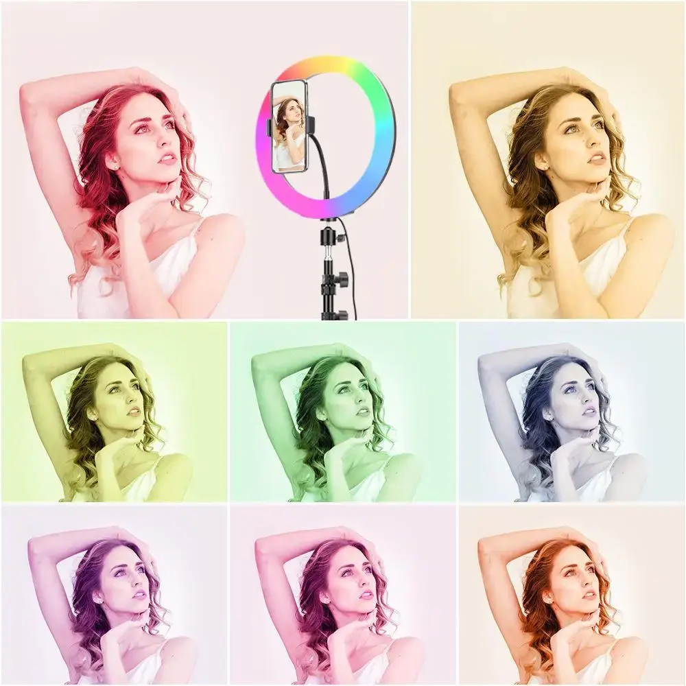 Кільцева RGB селфі - лампа, 26 см - Зображення 3