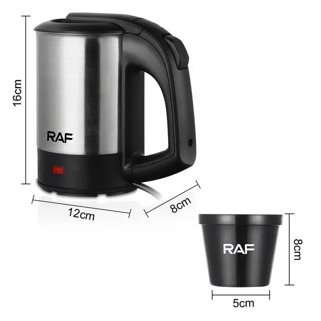Компактний туристичний чайник із двома чашками RAF R7887 / Міні-чайник електричний - Зображення 3