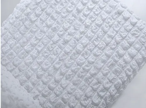 Комплект чохлів на стільці без оборки 6 штук (білий) - Зображення 3