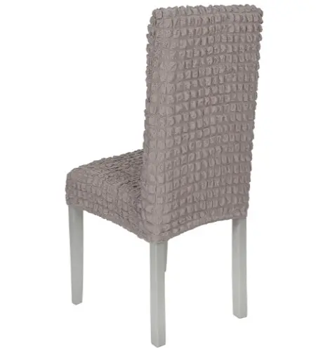 Комплект чохлів на стільці без оборки 6 штук (капучино) - Зображення 2