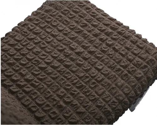 Комплект чохлів на стільці без оборки 6 штук (коричневий) - Зображення 3